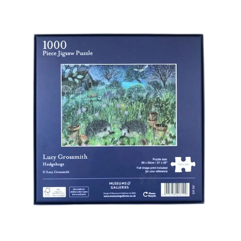 Hedgehogs by Lucy Grossmith - 1000 Piece Jigsaw Puzzle