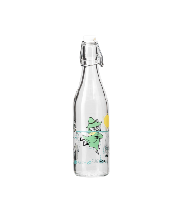 Moomin Glass Bottle Fun In The Water - 0,5L