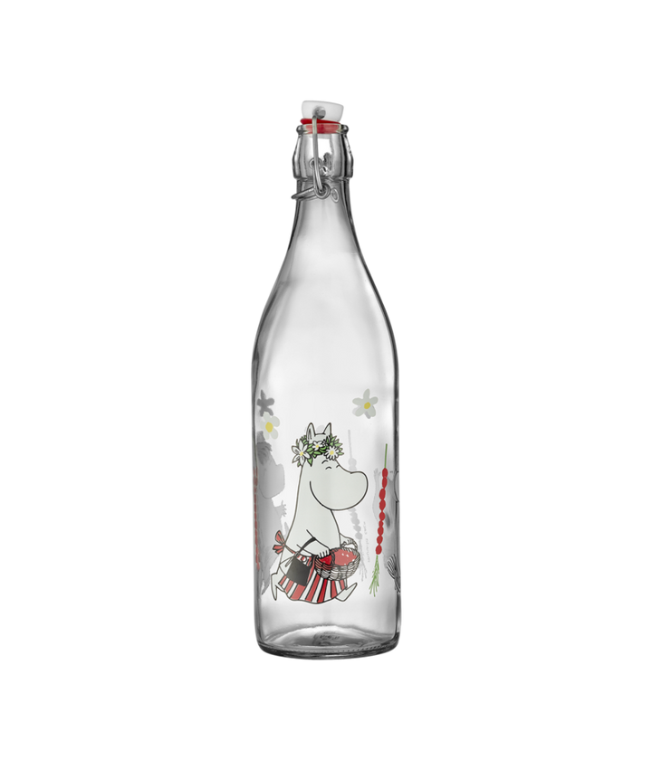 Moomin Glass Bottle Wild Strawberries  - 1L