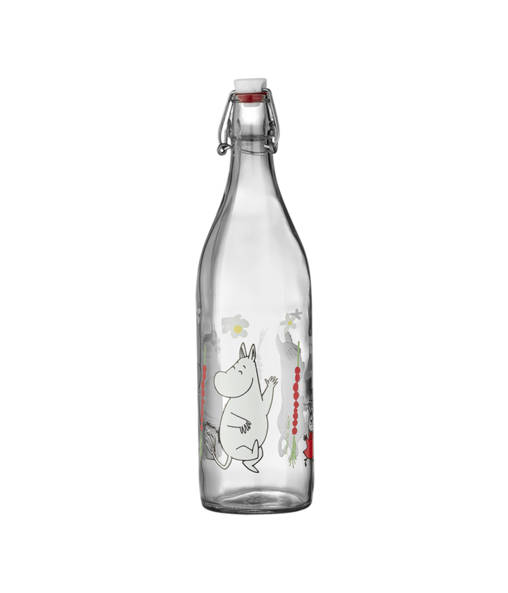 Moomin Glass Bottle Wild Strawberries  - 1L