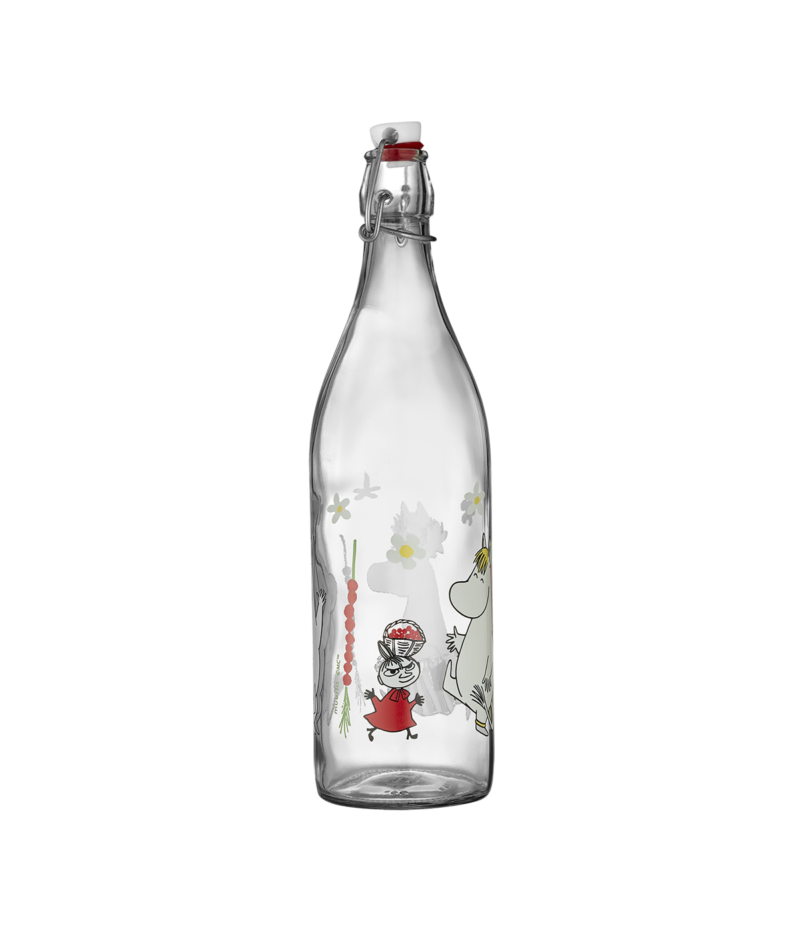 Moomin Glass Bottle Wild Strawberries  - 1L