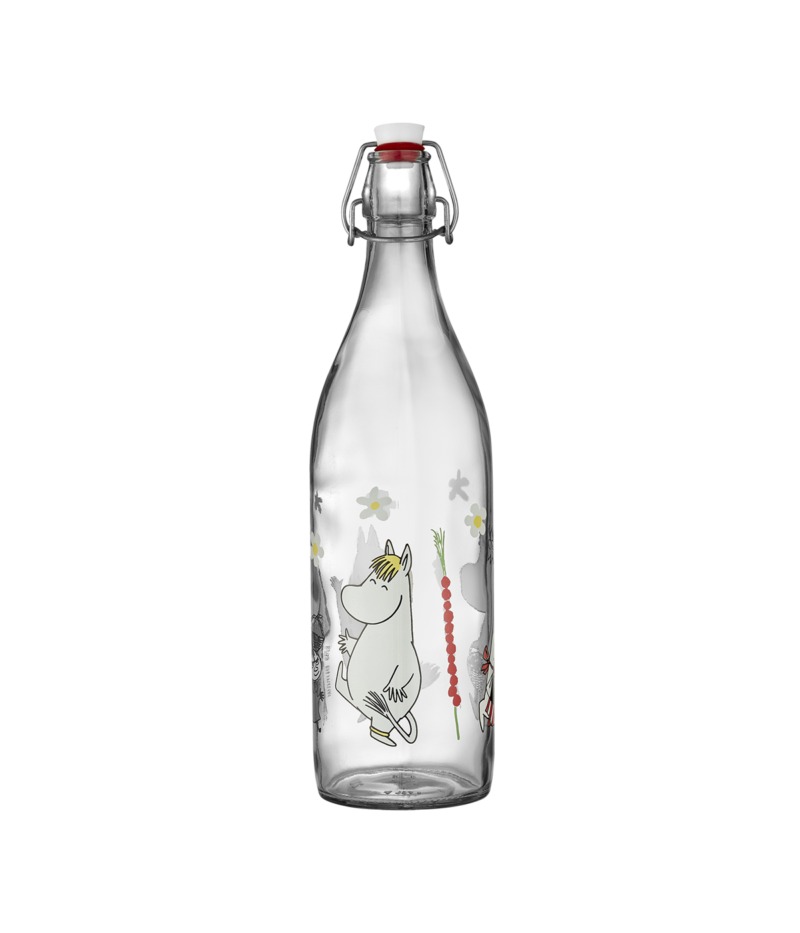 Moomin Glass Bottle Wild Strawberries  - 1L