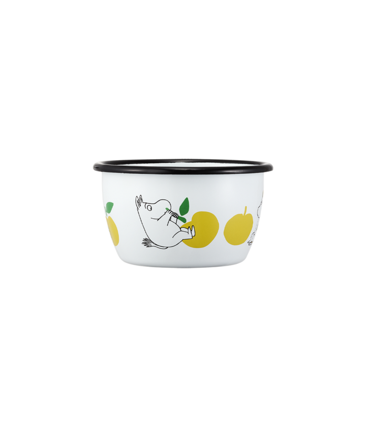 Moomin Enamel Bowl Joyful Apples Yellow - 300ml