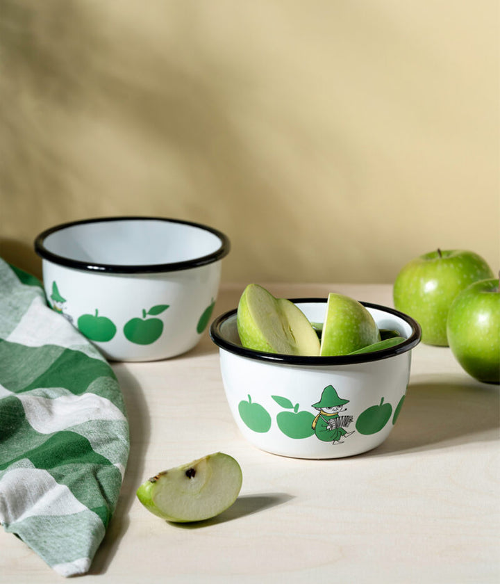 Moomin Enamel Bowl Joyful Apples - 600ml