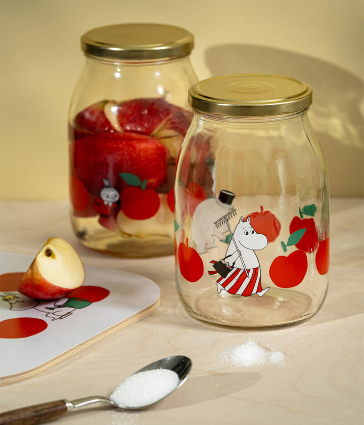 Moomin Glass Jar Joyful Apples-1L
