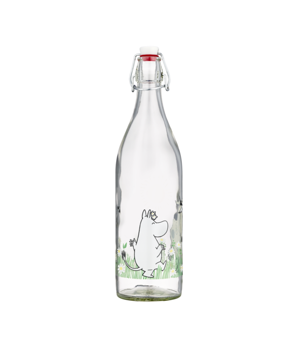 Moomin Glass Bottle Meadow - 1L