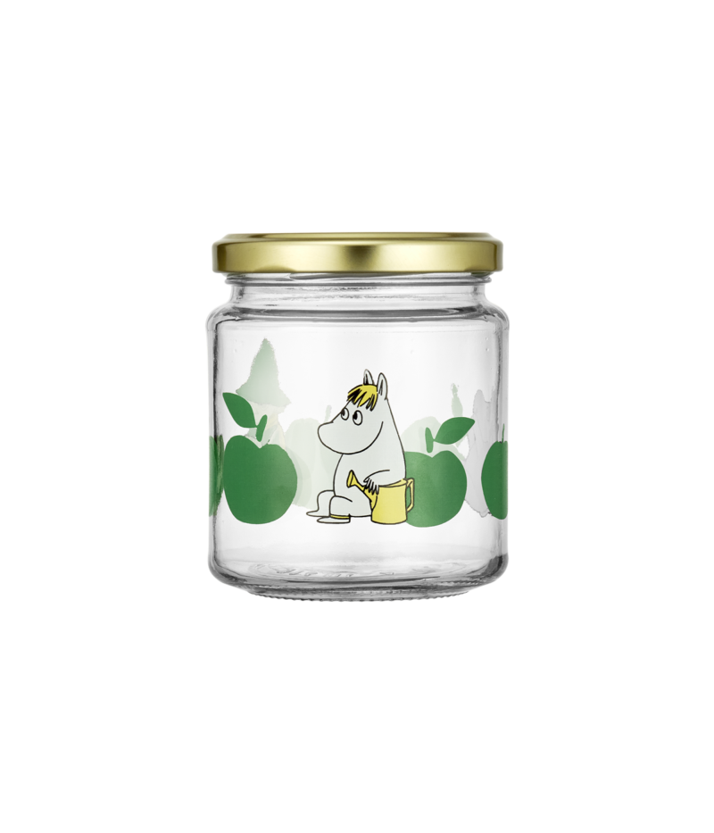 Moomin Glass Jar Joyful Apples 300ml