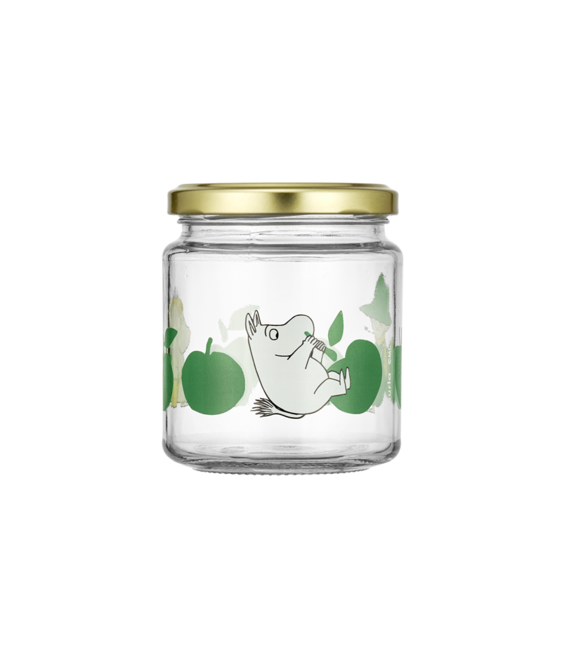 Moomin Glass Jar Joyful Apples 300ml
