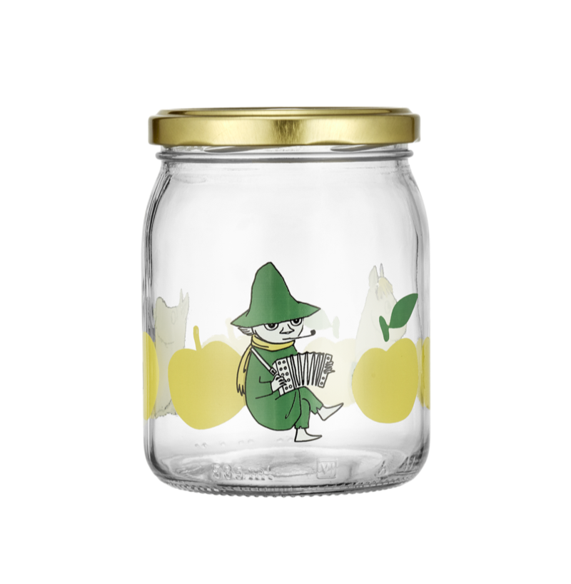 Moomin Glass Jar Joyful Apples 500ml