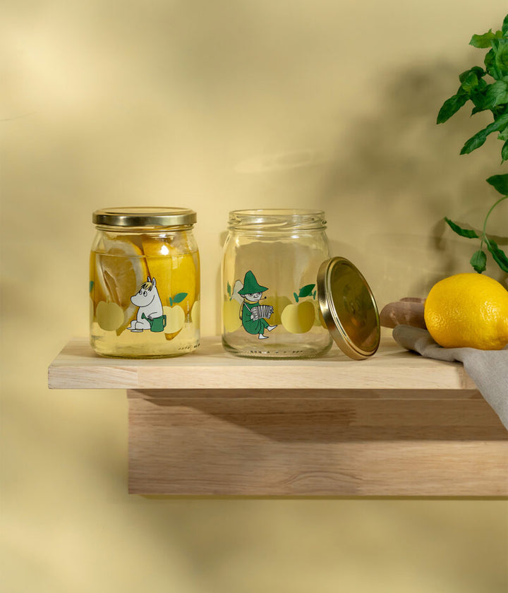 Moomin Glass Jar Joyful Apples 500ml