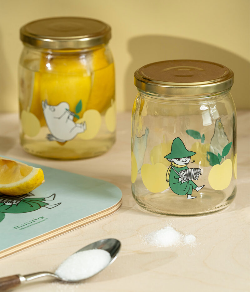 Moomin Glass Jar Joyful Apples 500ml