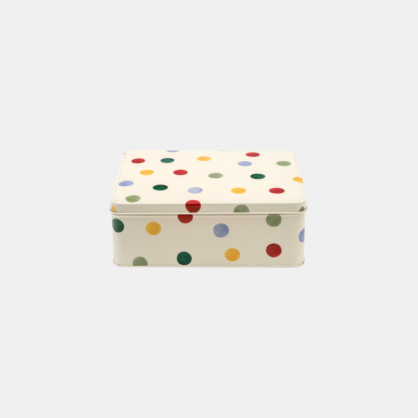 Polka Dot Rectangle Tin