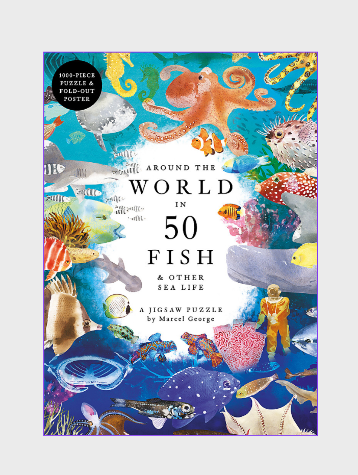 Around the World in 50 Fish - 1000 Piece Jigsaw Puzzle