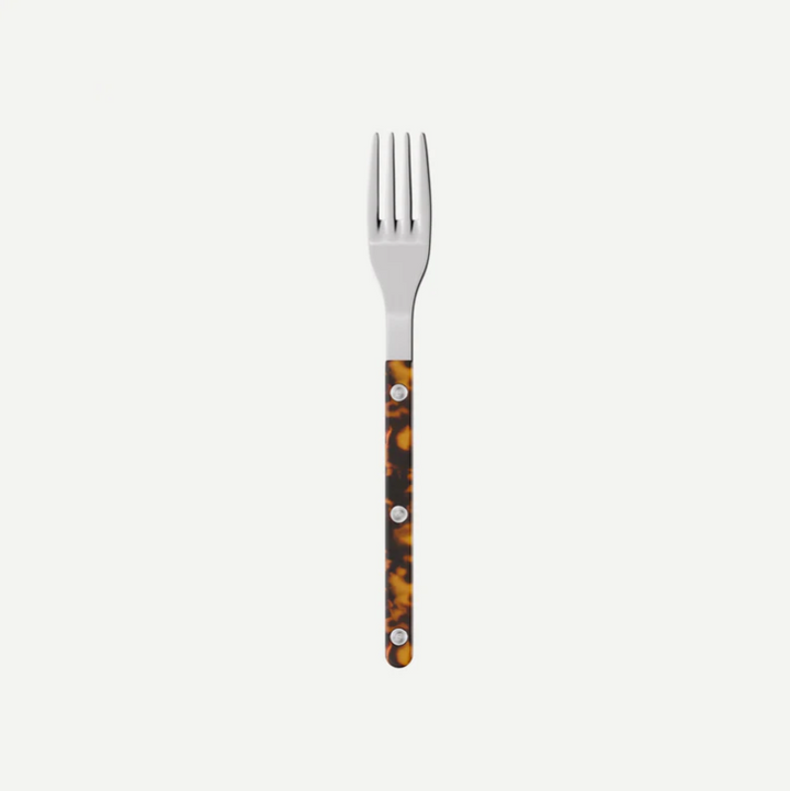 Bistrot shiny solid Salad fork - Faux Tortoise