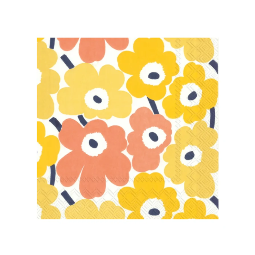 IHR Paper Napkin - Unikko Yellow