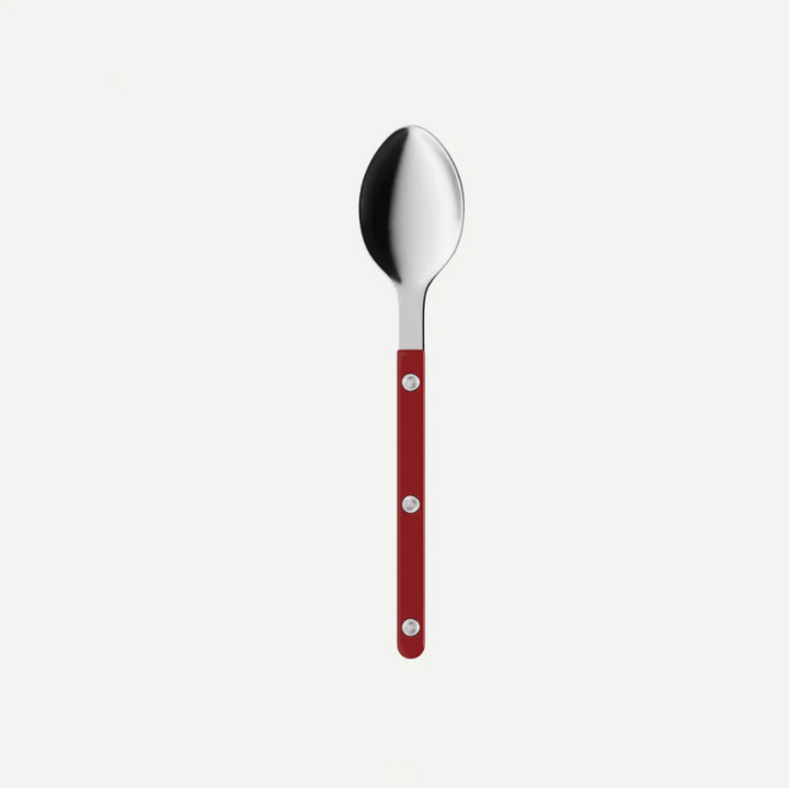Bistrot shiny solid dessert spoon - Burgundy