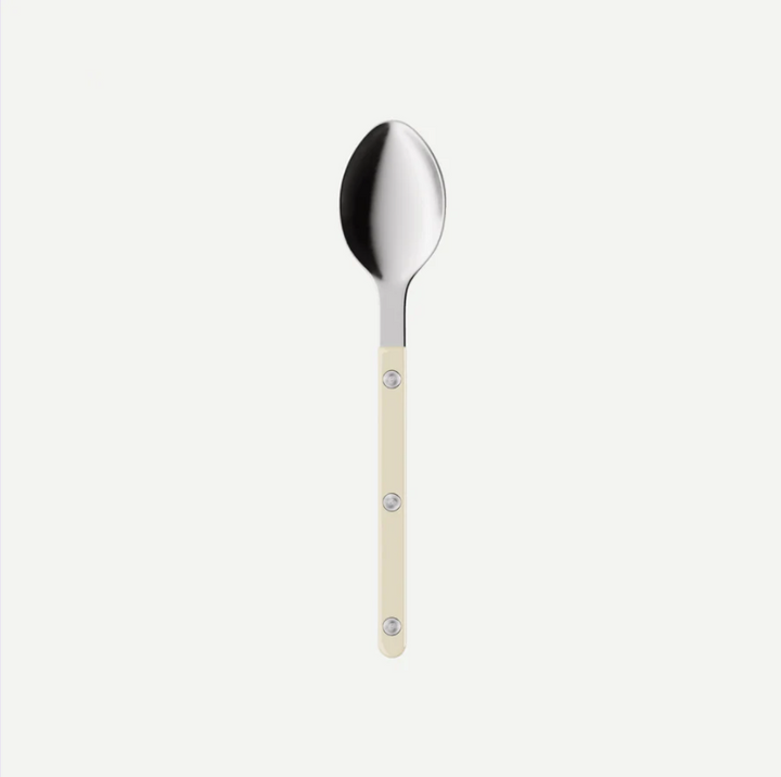 Bistrot shiny solid dessert spoon - Ivory