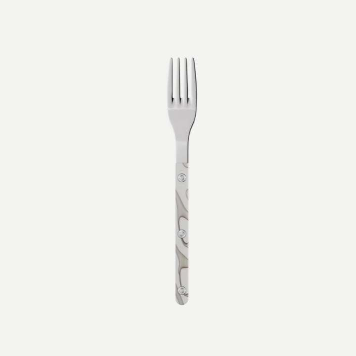 Bistrot shiny solid Salad fork - Dune Ivory