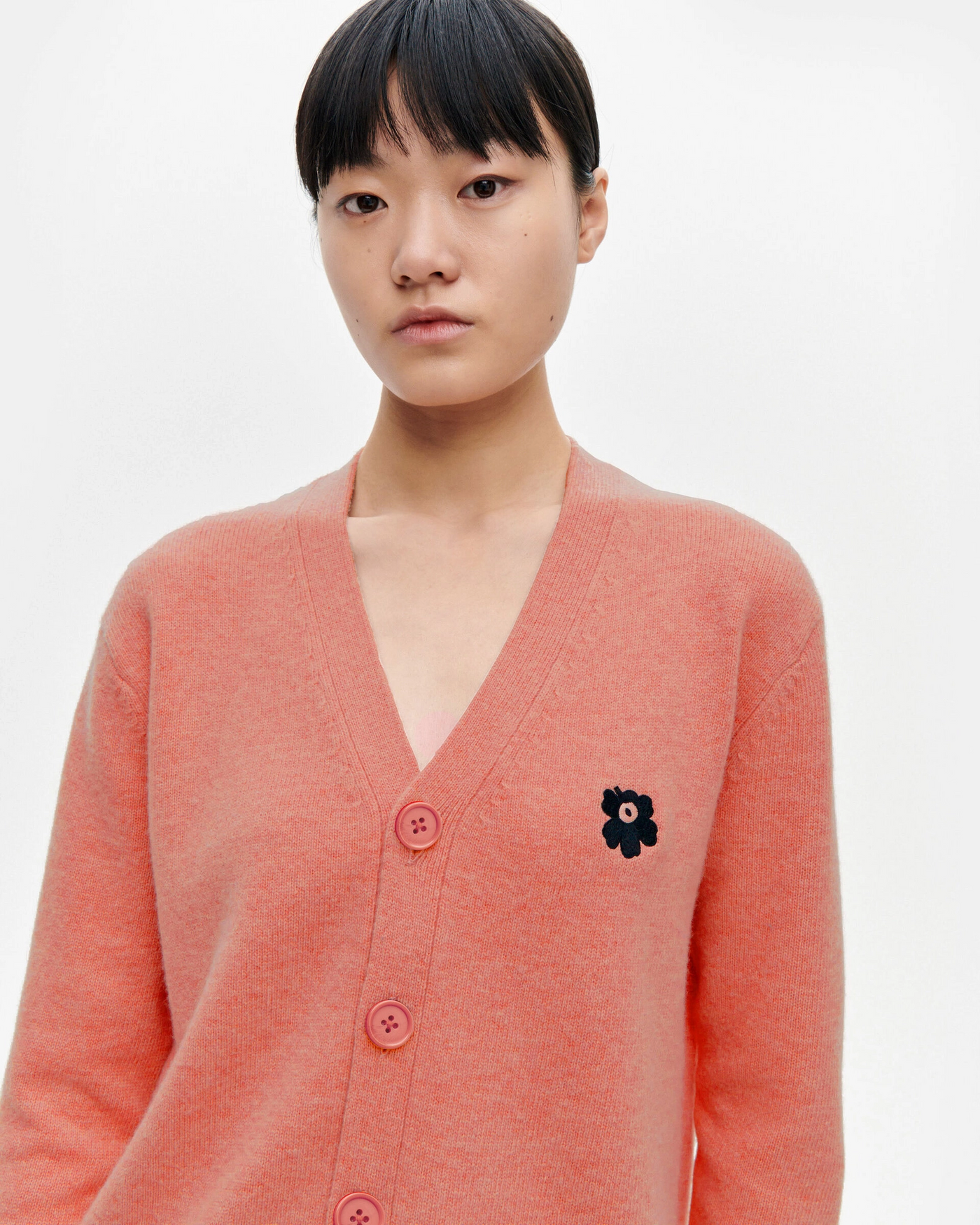 Sif Unikko Placement Cardigan - Coral