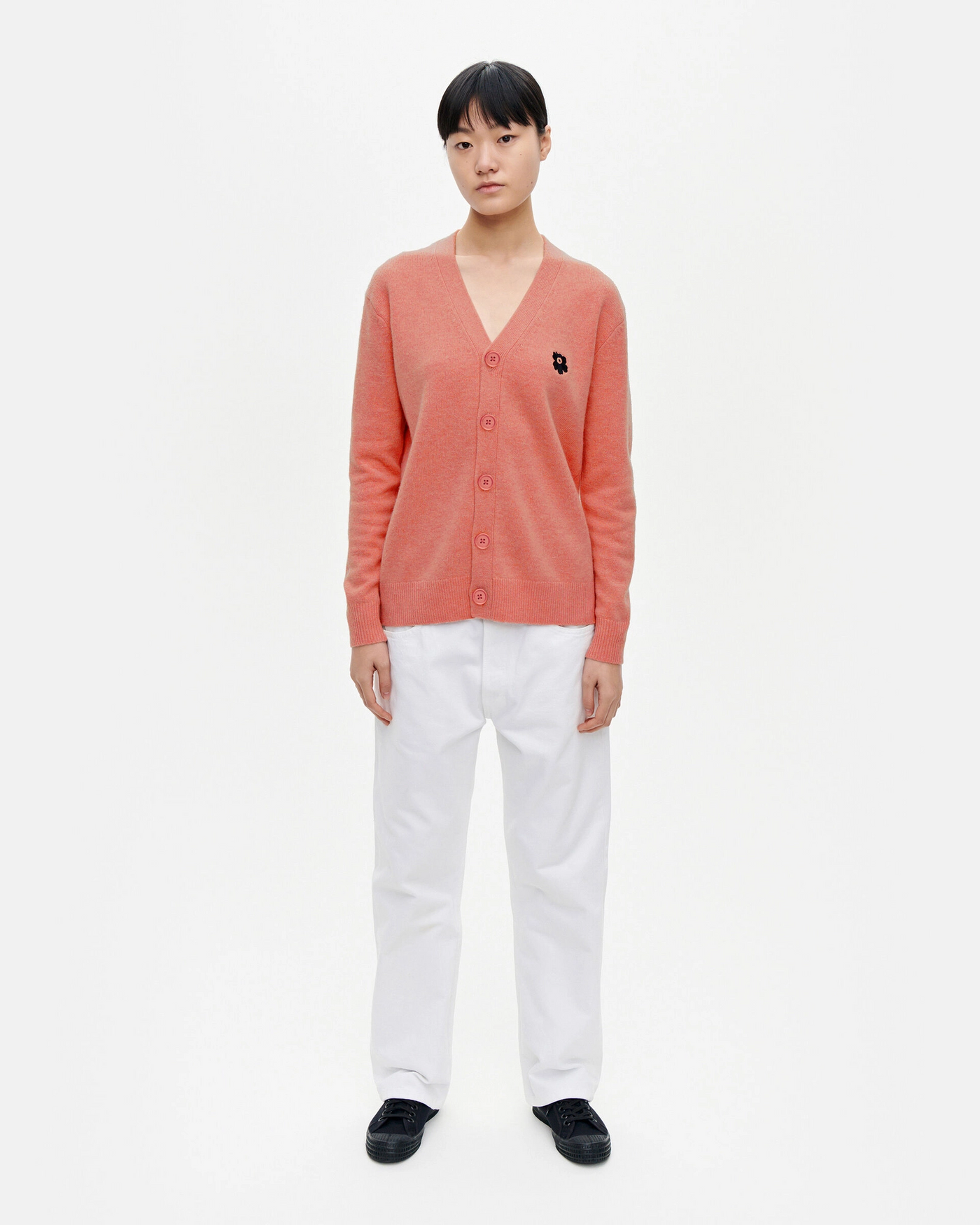 Sif Unikko Placement Cardigan - Coral