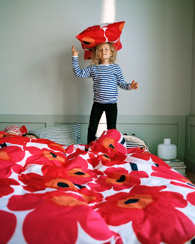 Unikko Duvet Cover 210x210 cm - Red
