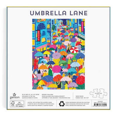 Umbrella Lane 1000 PC Puzzle (Square Box)