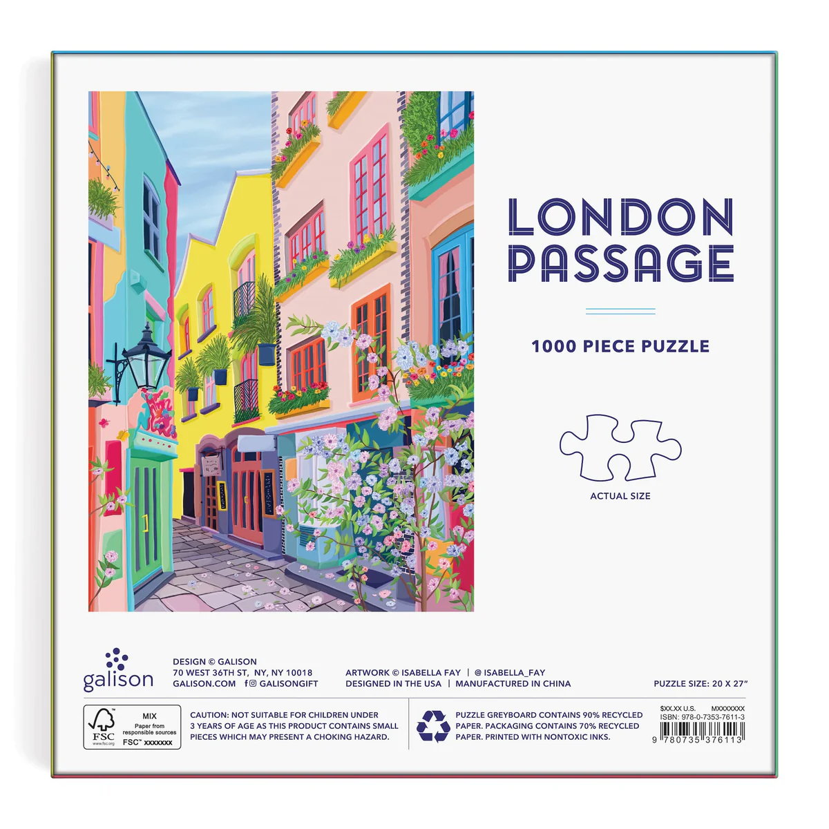 London Passage 1000 Piece Puzzle in Square Box