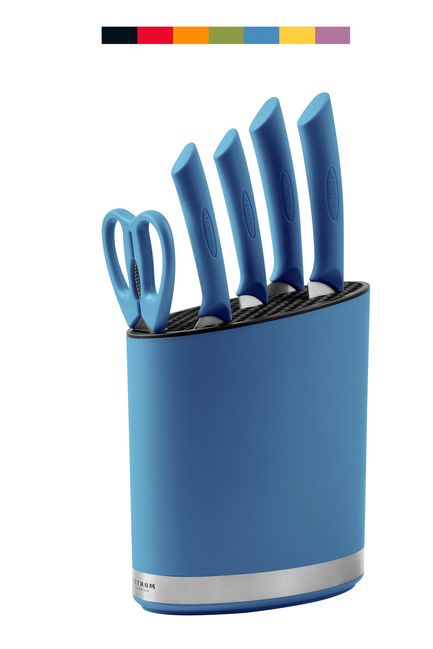 SCANPAN Spectrum Knife Block  Silverlake Blue