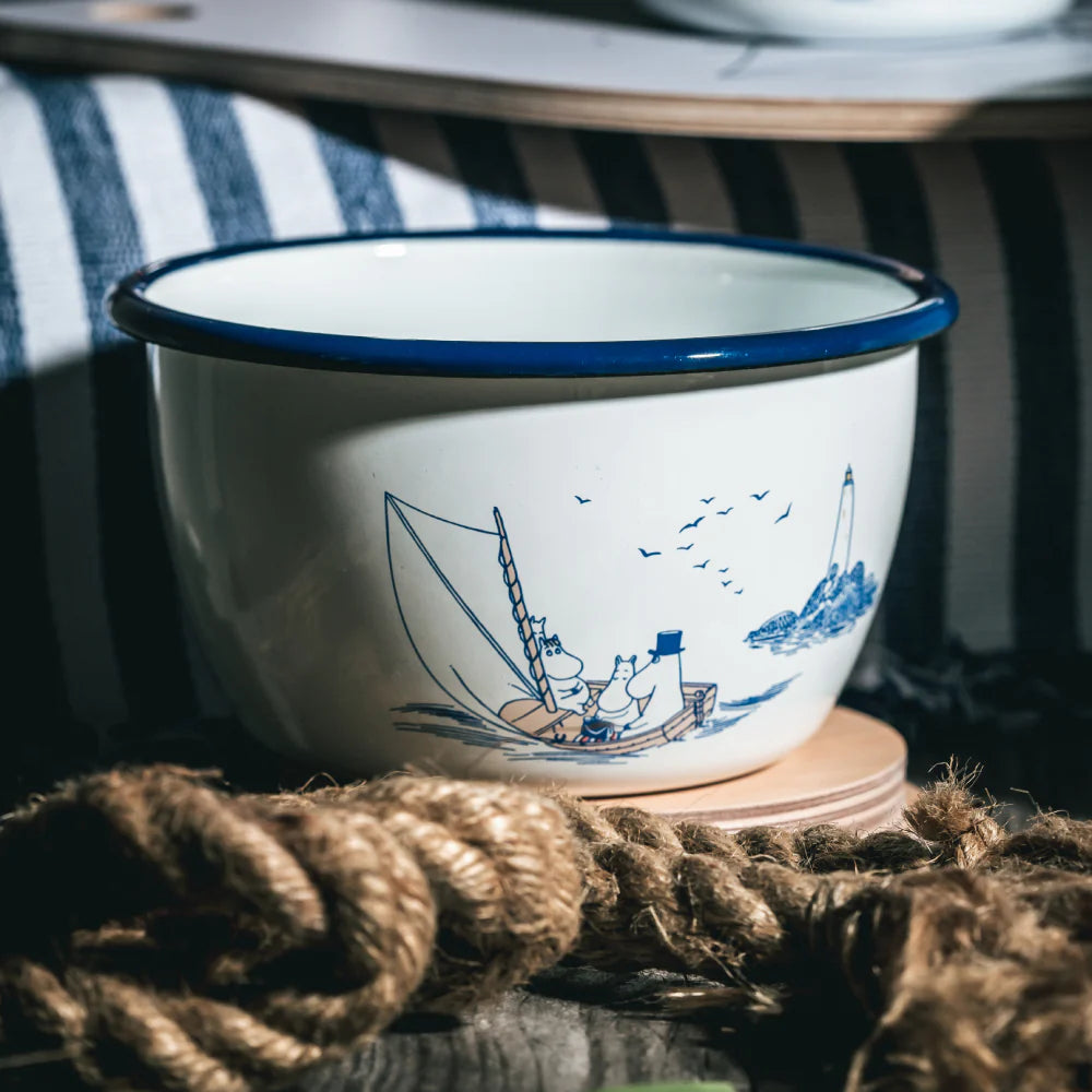 Moomin Enamel Bowl Sailors - 600ml