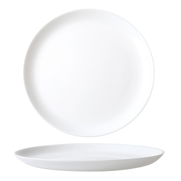 White Coupe Glass Dinner Plate 25cm