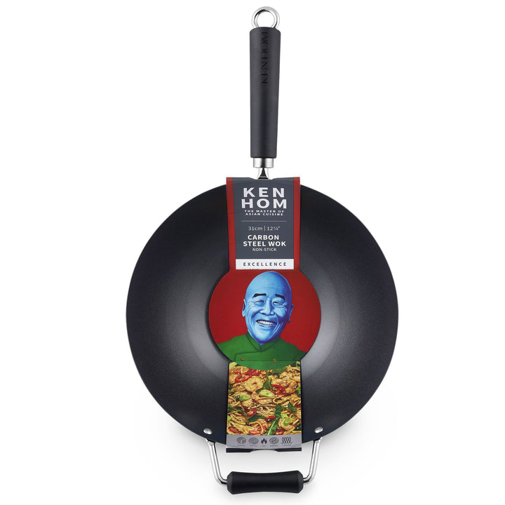 Excellence Non-stick Carbon Steel Wok 31cm