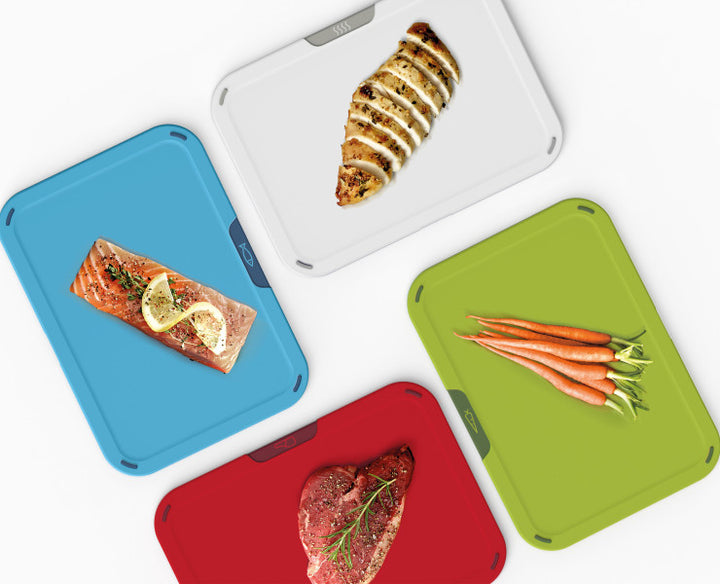 4-piece Chopping Board Set with Storage Stand