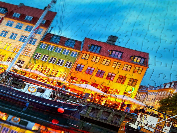 Copenhagen Old Harbor - 1000 Piece Jigsaw Puzzle