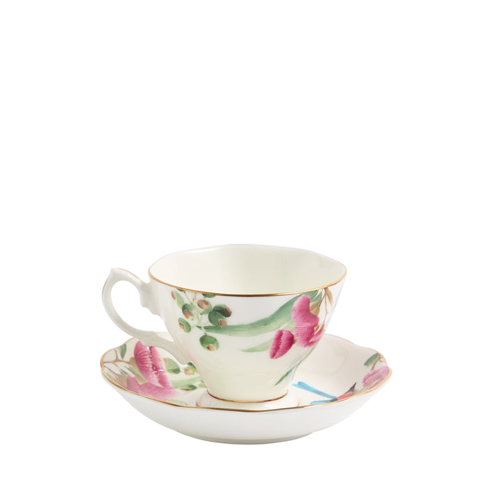 Royal Albert Miranda Kerr Australiana Teacup & Saucer White