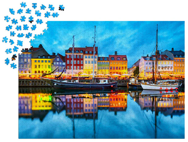 Copenhagen Old Harbor - 1000 Piece Jigsaw Puzzle