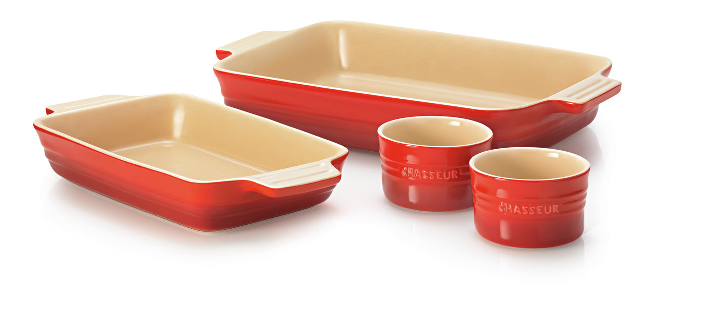 La Cuisson 4 Piece-Baker Set Red