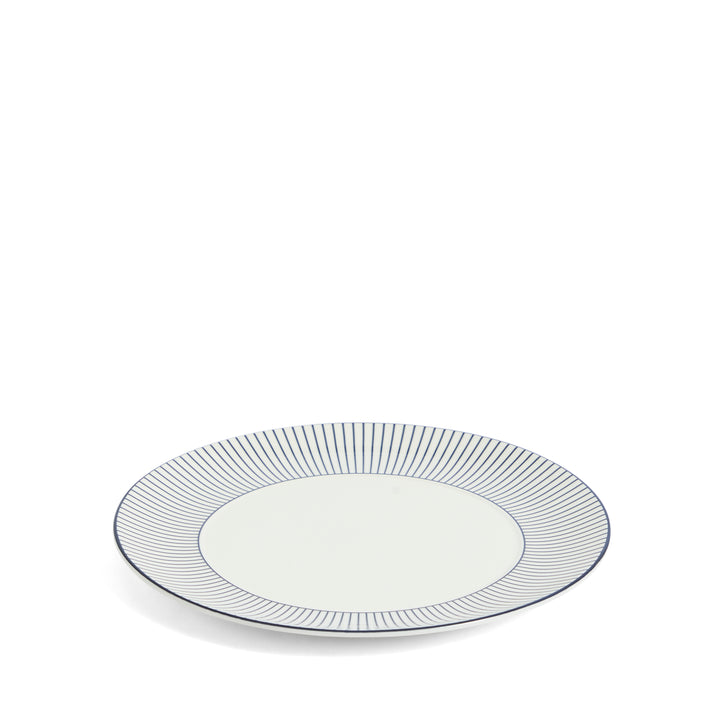 Gio Plate 23cm Pinstripe White