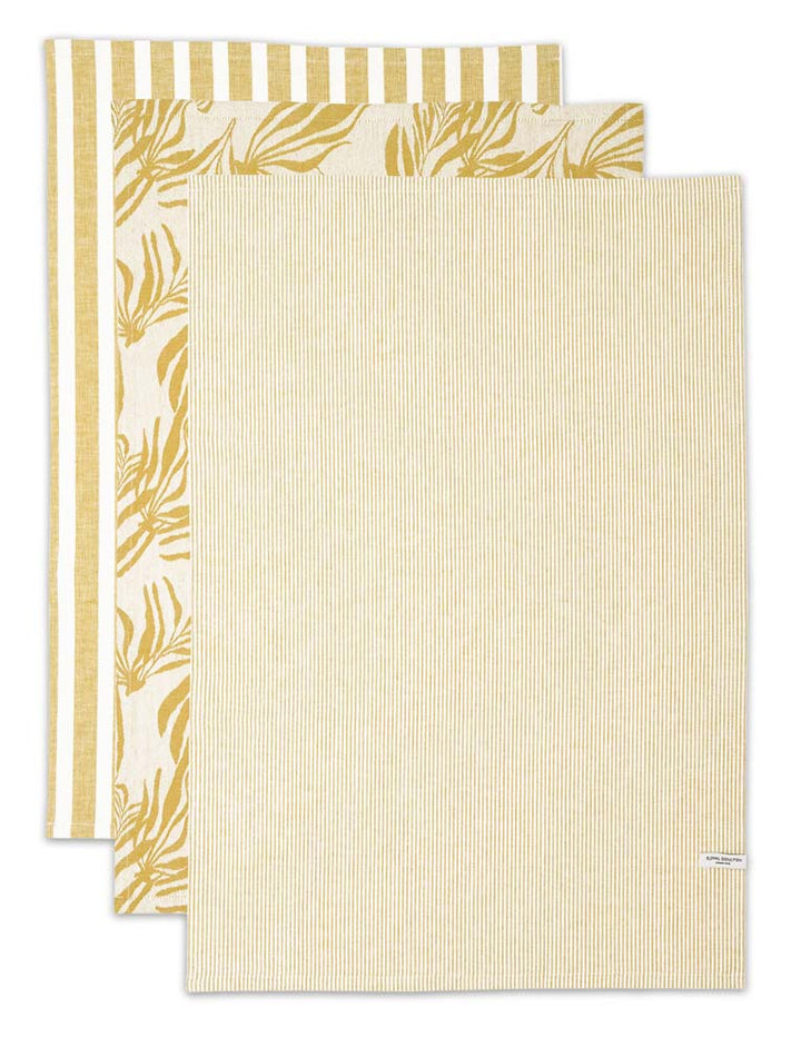 Royal Doulton 1815 Brights Tea Towel Mustard Pack of 3