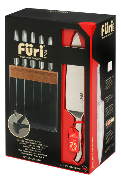 Pro Stainless Steel Knife Block Set 7 Piece
