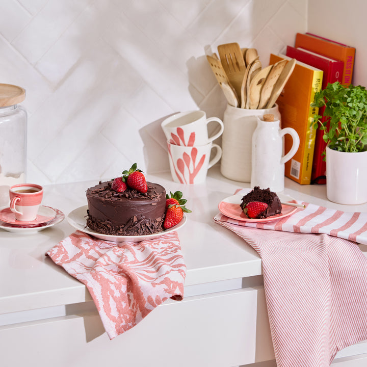 Royal Doulton 1815 Brights Tea Towel Coral Pack of 3