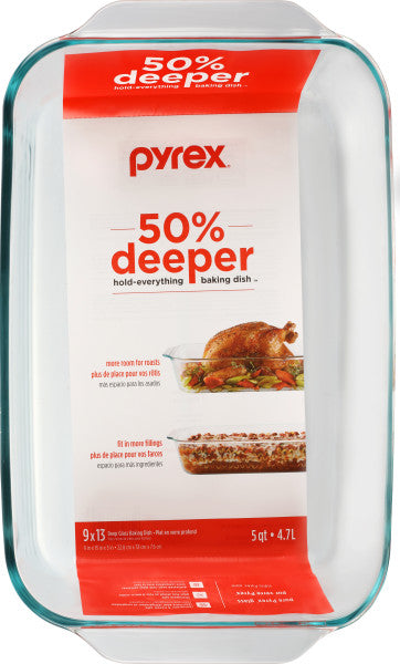 Deep Glass Baking Dish 4.7L