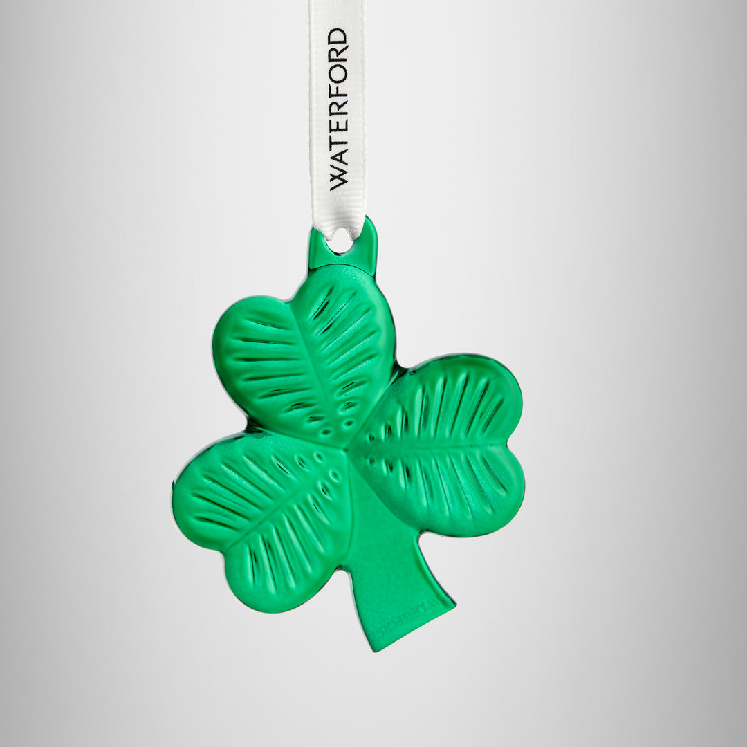 Mini Shamrock Green Crystal Ornament
