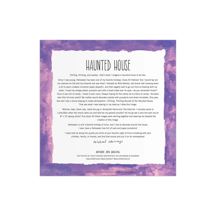 Michael Storrings Haunted House, Glow in the Dark Puzzle, 500 Piece Puzzle