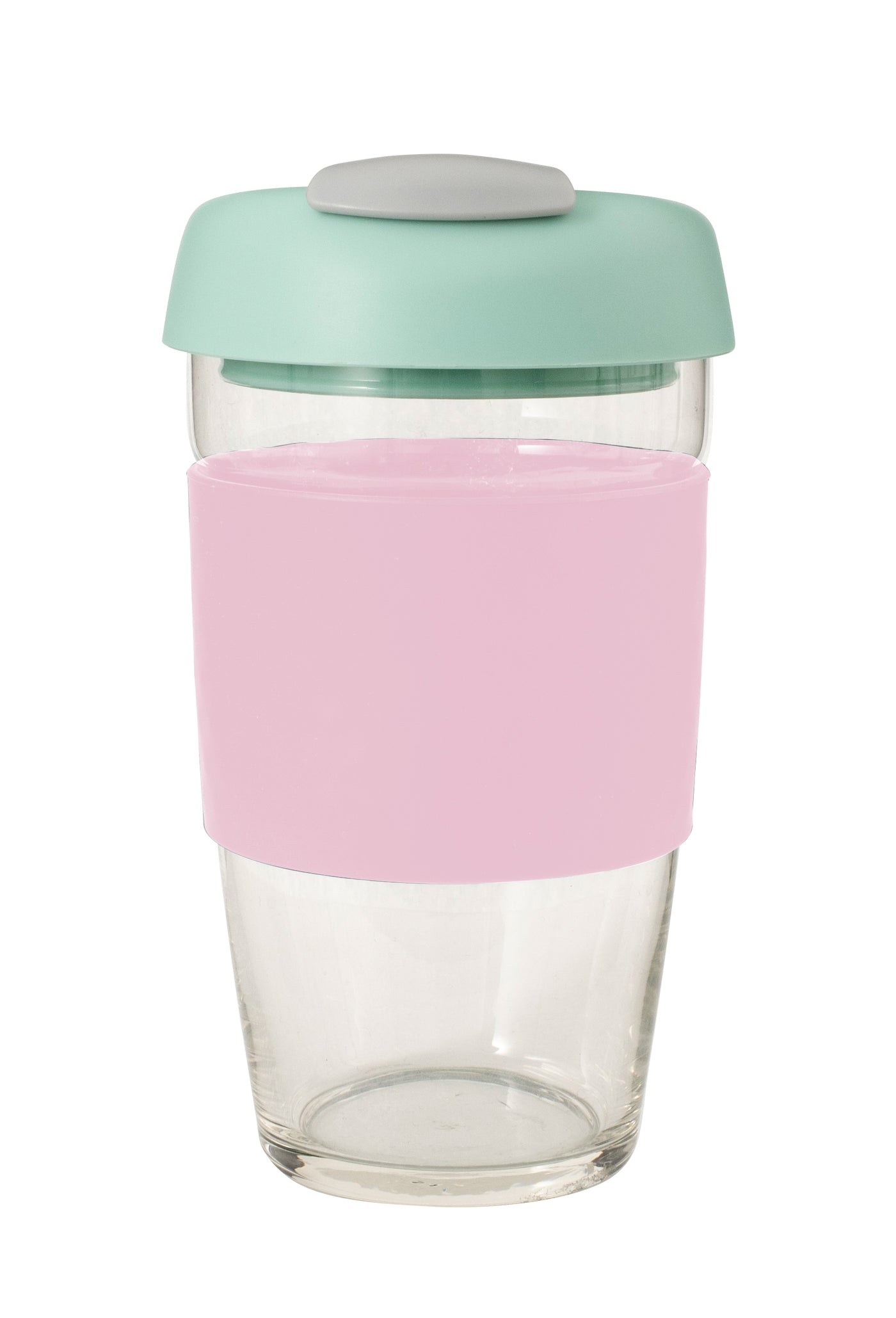 Glass GoCup 473ml - Pink/Mint/Grey