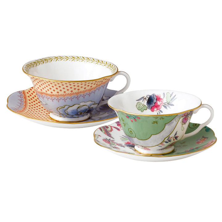 Butterfly Bloom 2 Teacups & Saucers Gift Set