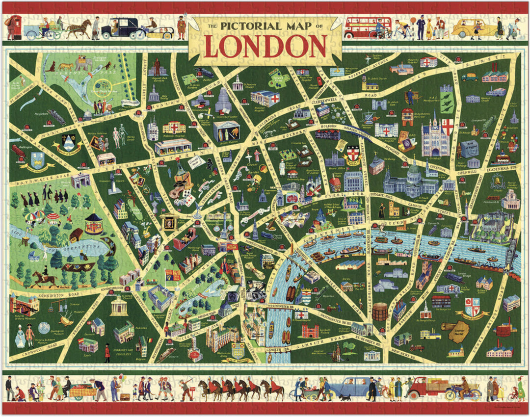 Map Of London 1000 Pce - Vintage Puzzle