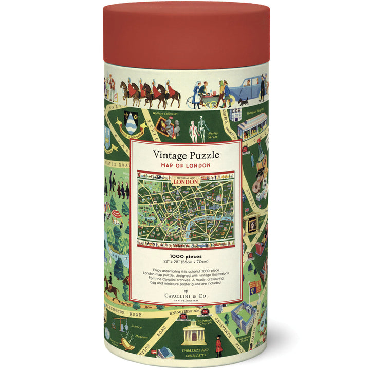 Map Of London 1000 Pce - Vintage Puzzle