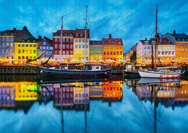 Copenhagen Old Harbor - 1000 Piece Jigsaw Puzzle