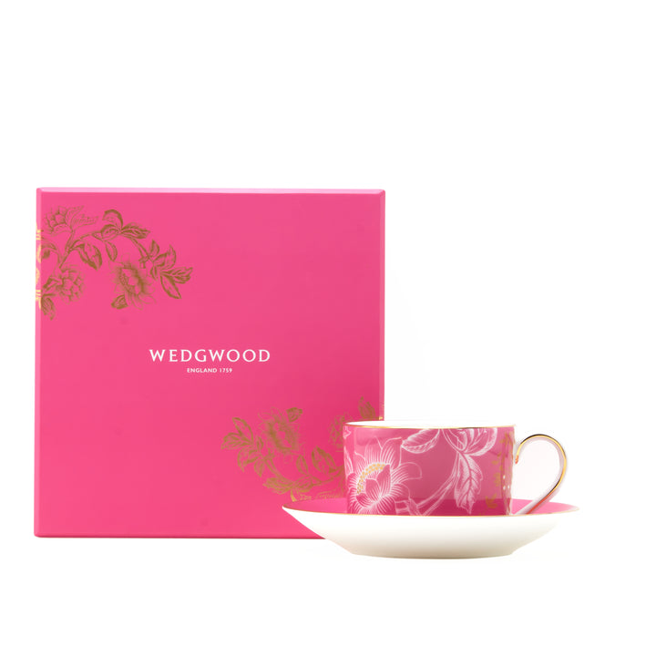 Wedgwood Wonderlust Tonquin Teacup & Saucer Pink