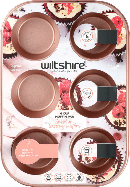 Rose Gold Muffin Pan 6 Cup